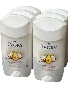 Ivory Gentle Deodorant Notes Of Coconut 2.4 Oz  Pack of 6